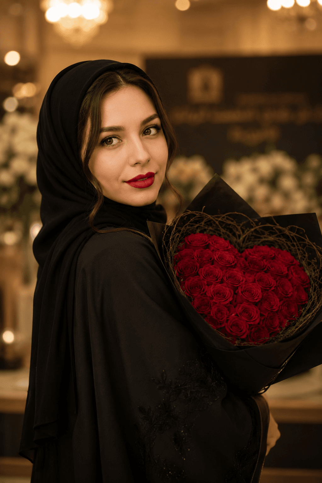 پرامپت فارغ التحصیلی با گل رز