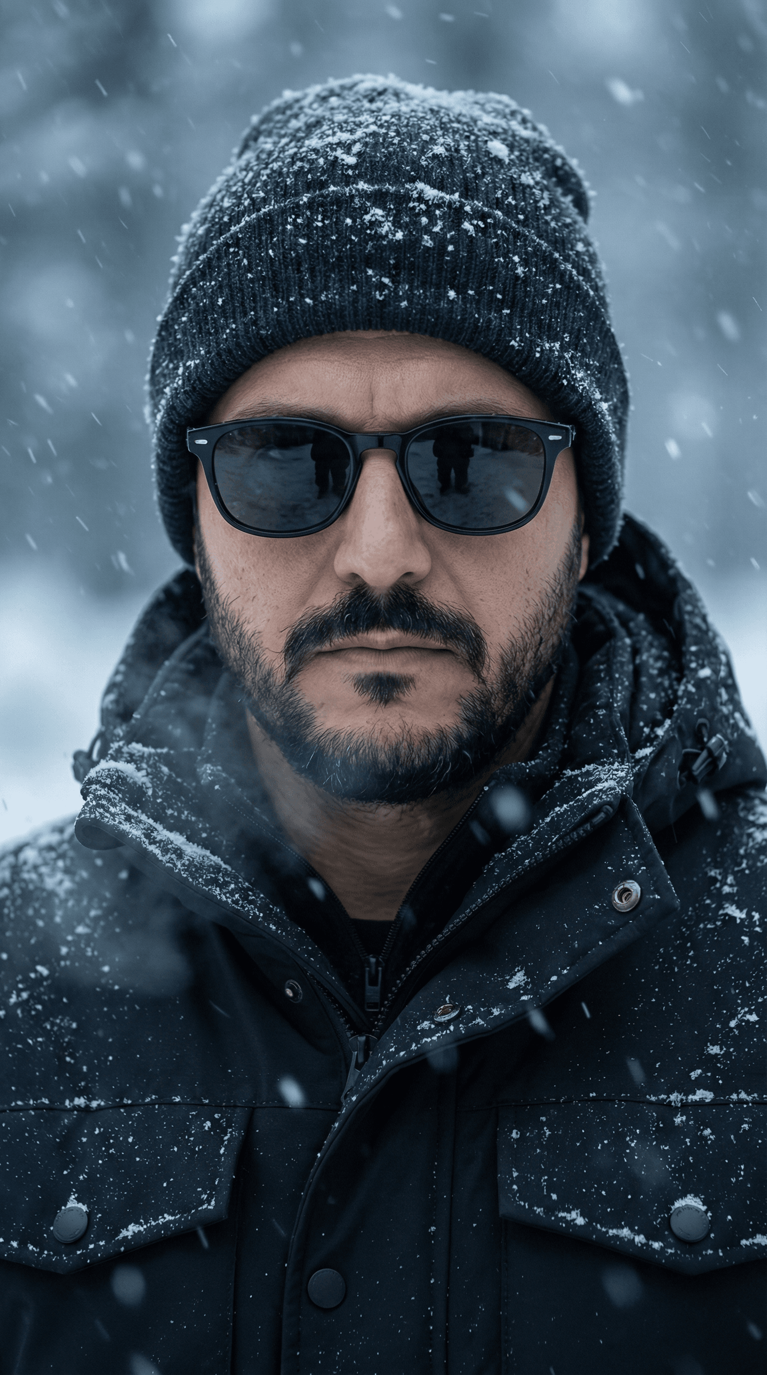 پرتره سینمایی مرد با هویت واقعی و بافت طبیعی
